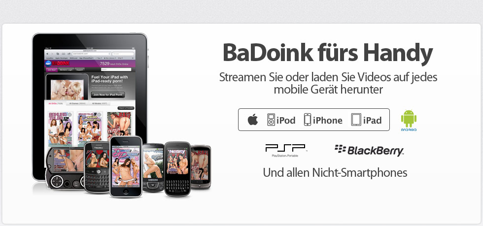 Stream or download videos to any mobile device with BaDoink mobile