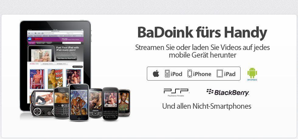 Stream or download videos to any mobile device with BaDoink mobile