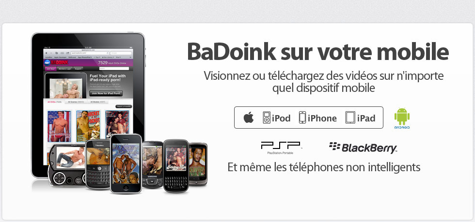 Stream or download videos to any mobile device with BaDoink mobile