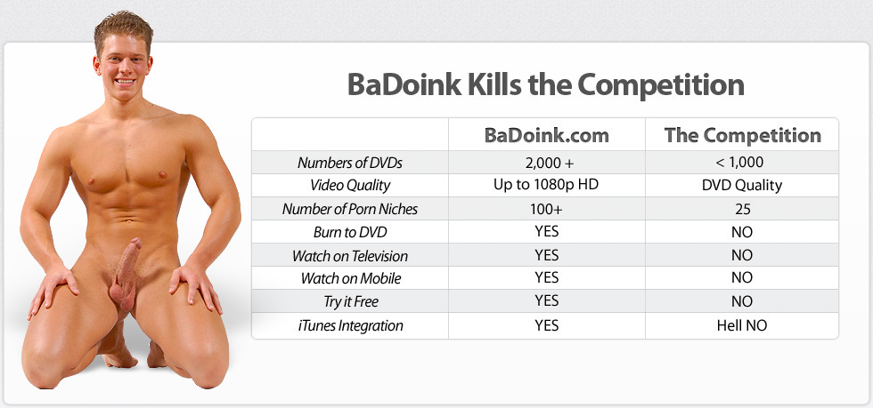 BaDoink kills the competition with over 10,000 HD DVDs!